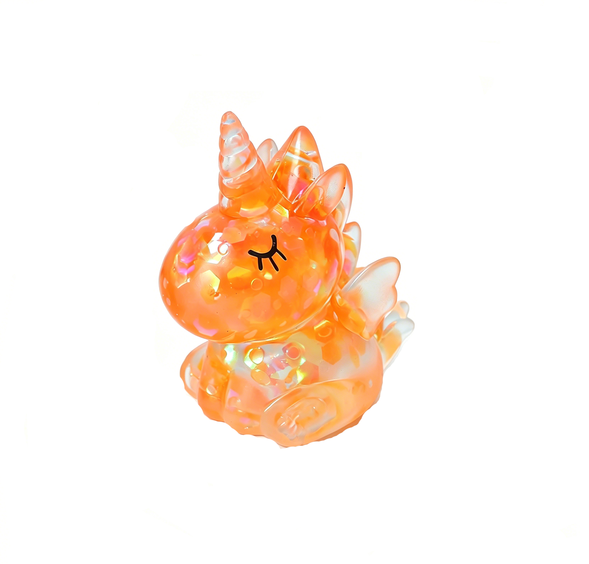Poney ange à paillettes Maltose TPR 10*7.5*4cm (orange)
