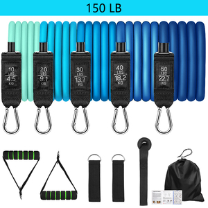 Expansor para exercícios de yoga, com barra de treinamento para porta, com corda elástica, 11 peças, conjunto de tubos resistentes, multifuncionais