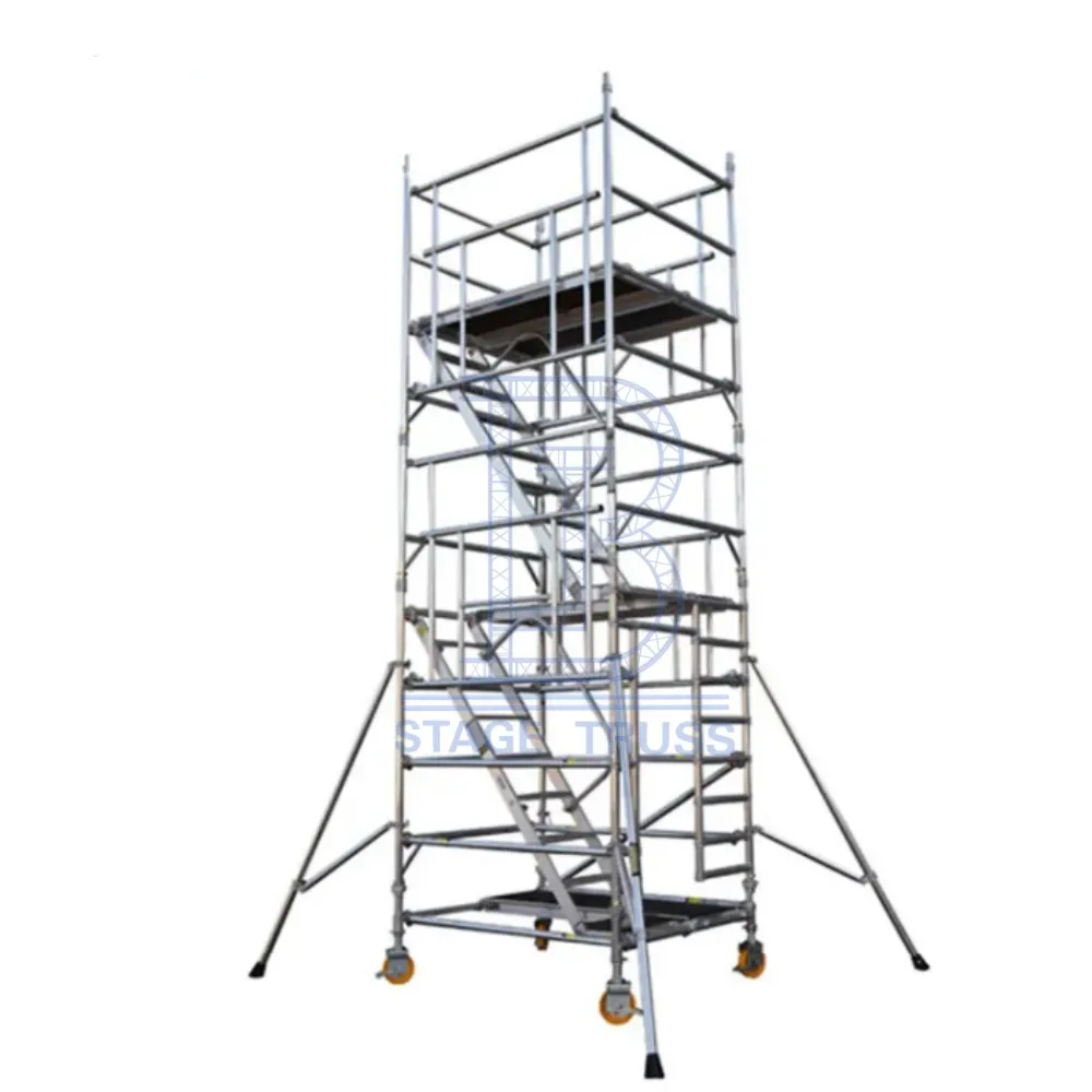 Alumínio liga construção portátil móvel usado andaimes torre material alumínio andaime torre para venda