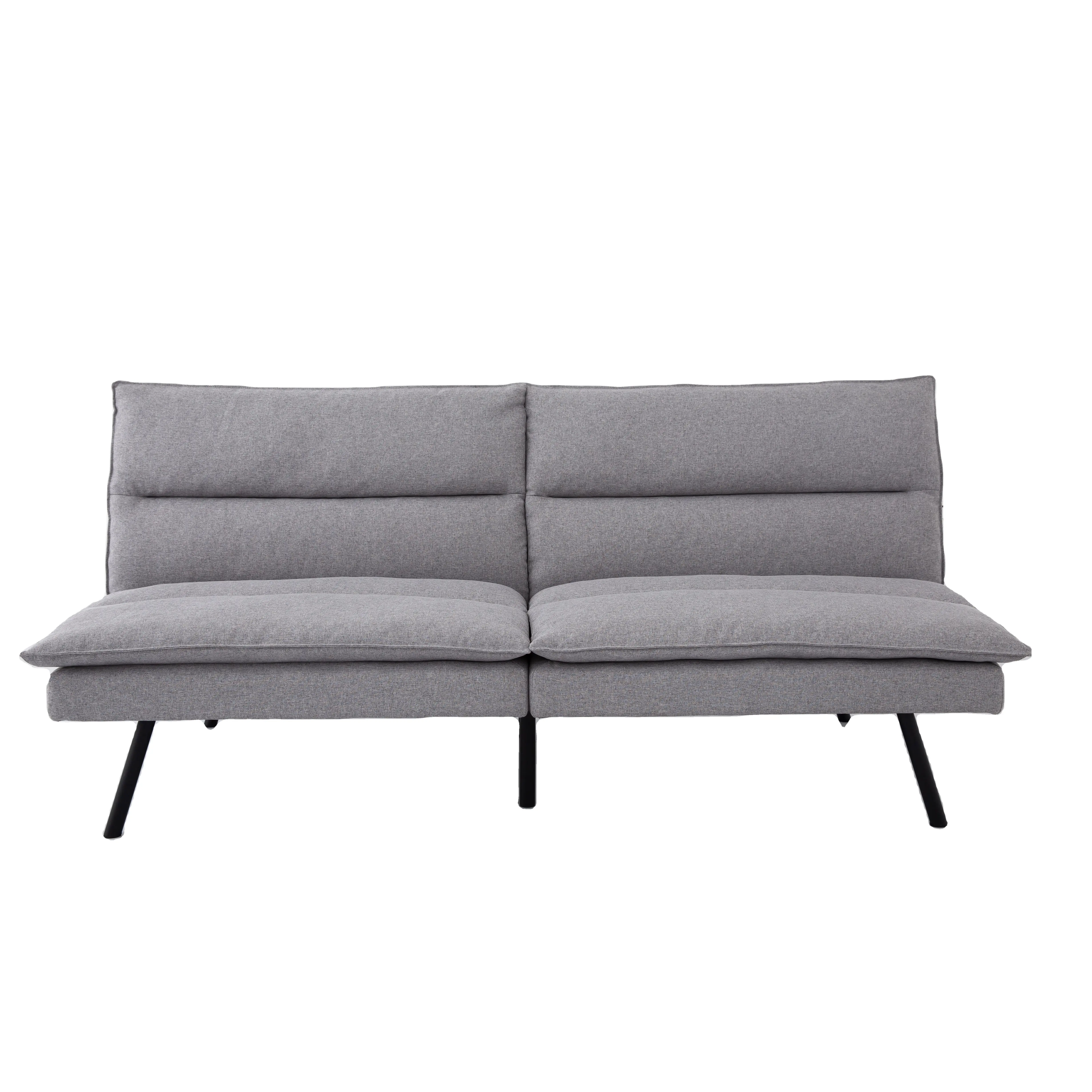 Nisco 3 inç bellek köpük küçük bölünmüş arka kanepe gri ikiz Futon çekyat Futon cabrio çekyat ile Metal bacak