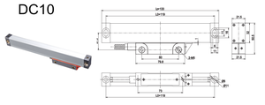Profession elle hochpräzise optische lineare IP55-Skala, linearer Encoder, lineare Glas waage (1um/5um)50-1100mm - Product Image 4