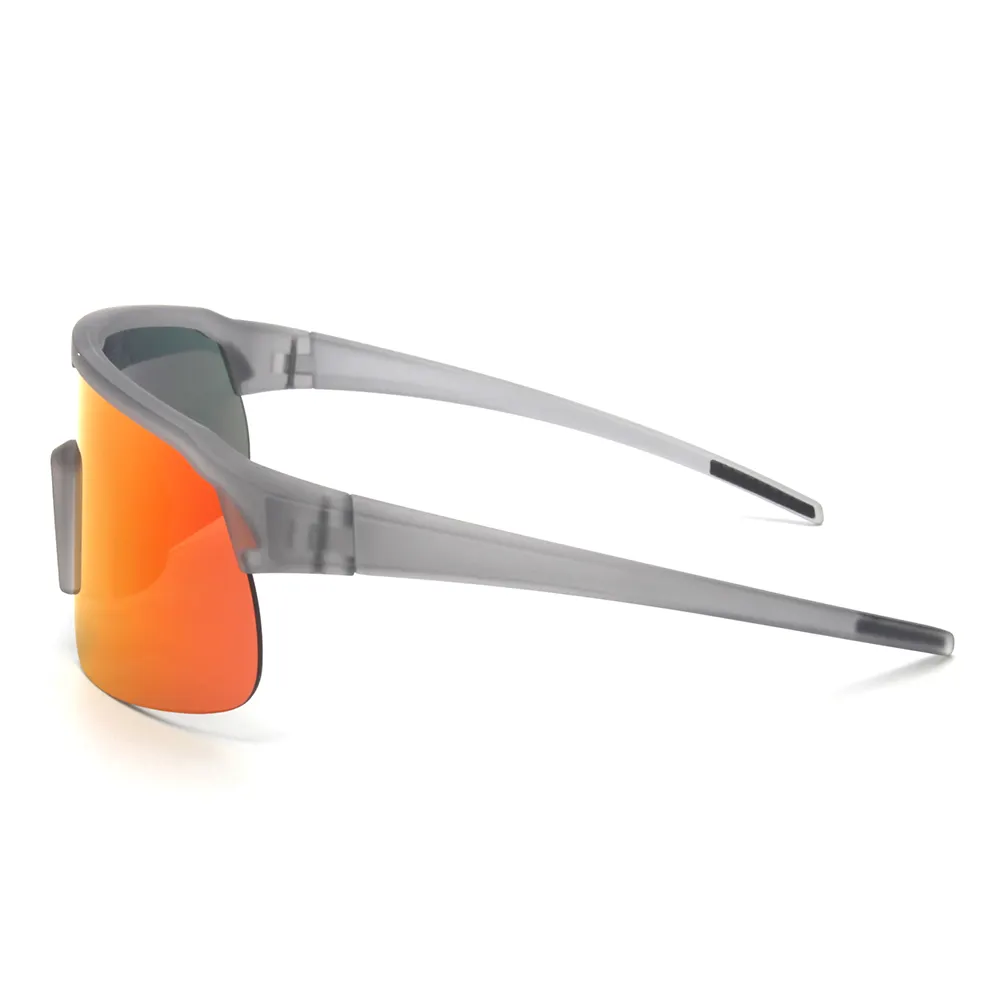 Individuelle TR90 Rahmen Sportfahrrad Radfahren Sonnenbrille UV400 Schutz verspiegelte winddichte Lauf-Mountainbike-Brille Brille
