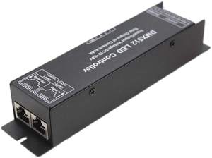 DMX512 3CH Controlador de tira de luz de pantalla digital 5050 RGB RGBW DMX512 3 * 4A Decodificador