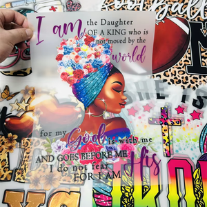 Atacado Personalizado DTF Black Girl <span class=keywords><strong>Iron</strong></span>-<span class=keywords><strong>On</strong></span> Adesivos Screen Print Transferências de calor para Camisetas Soft Plastisol PET Vinyl NFL - Product Image 6