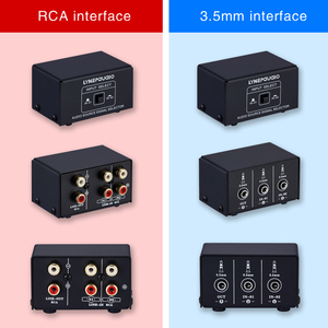 Audio Switcher <strong>RCA</strong> <strong>2</strong> in <strong>1</strong> Out / <strong>1</strong> in <strong>2</strong> Out A/B Switch Stereo Audio <strong>Splitter</strong> Box with No Distortion <strong>RCA</strong> Jack - Product Image 6