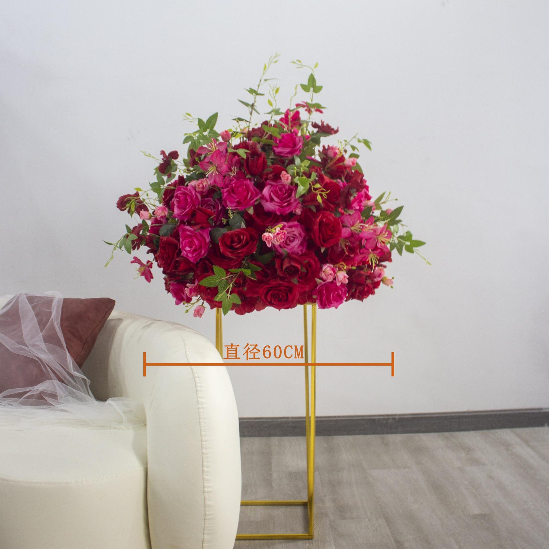 60cm rose red flower ball