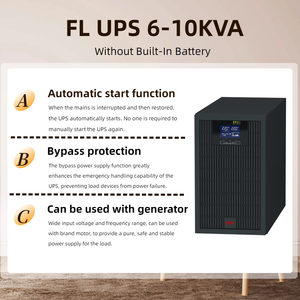 PBP Factory's 6KVA 4800W Single Phase Online UPS <strong>System</strong> Overvoltage Protection LCD Display Office Use <strong>Computer</strong> Lead Acid - Product Image 2