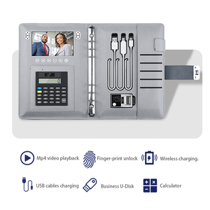 Cargador inalámbrico A5 Notebook con pantalla de video y calculadora Bloqueo de huellas dactilares para papelería comercial - Product Image 6