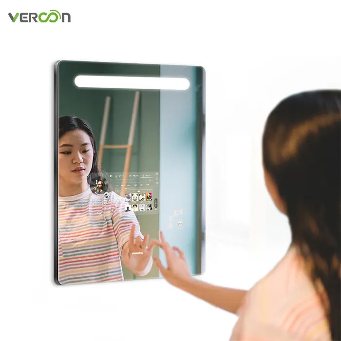 중국 제조 업체 스마트 목욕 거울 인터넷 매직 유튜브 tv 욕실 LED 거울