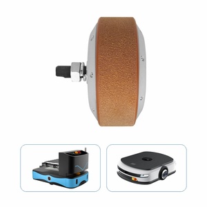 Low Speed High Power 4096 Magnetic Encoder 8inch 400kg Load 200RPM 48V Brushless AGV DC Wheel Hub Servo Motor with PU Tire - Product Image 3