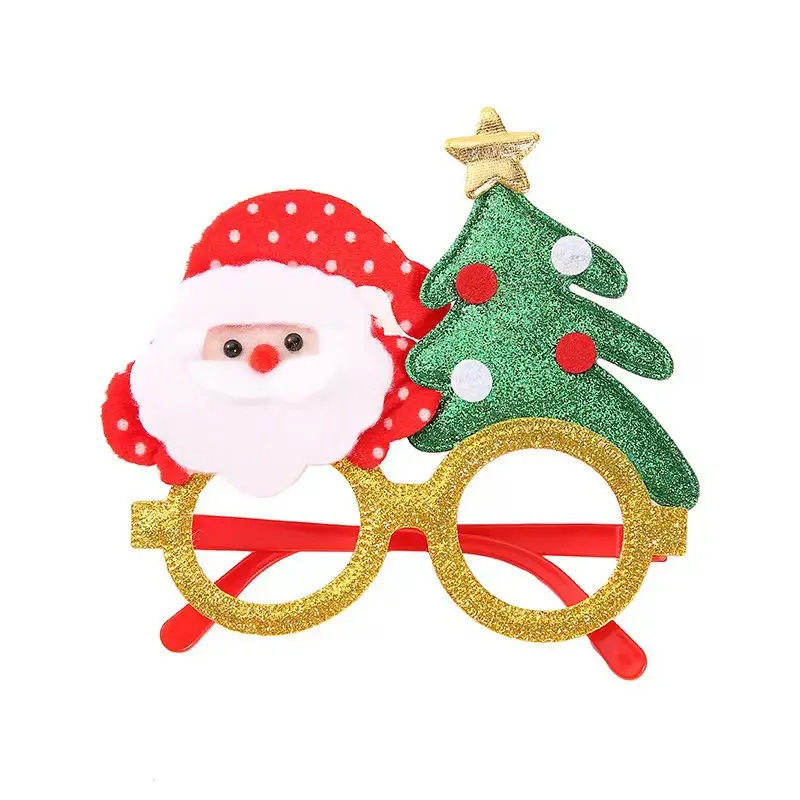 Árbol de Navidad de lentejuelas coloridas y Santa para adultos y niños, decoración de gafas, disfraces, gafas de Navidad para fiesta