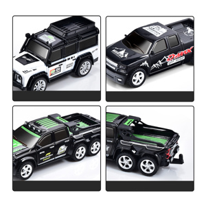 Velocidad ajustable 2,4 GHz Control remoto Metal Off Road Vehicle Toy Mini Rc Alloy Car con remolque - Product Image 6