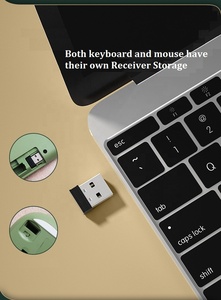 Juego de teclado y ratón inalámbricos de gran oferta, tecla redonda silenciosa, ratón de teclado de 96 teclas para Mac IOS - Product Image 3