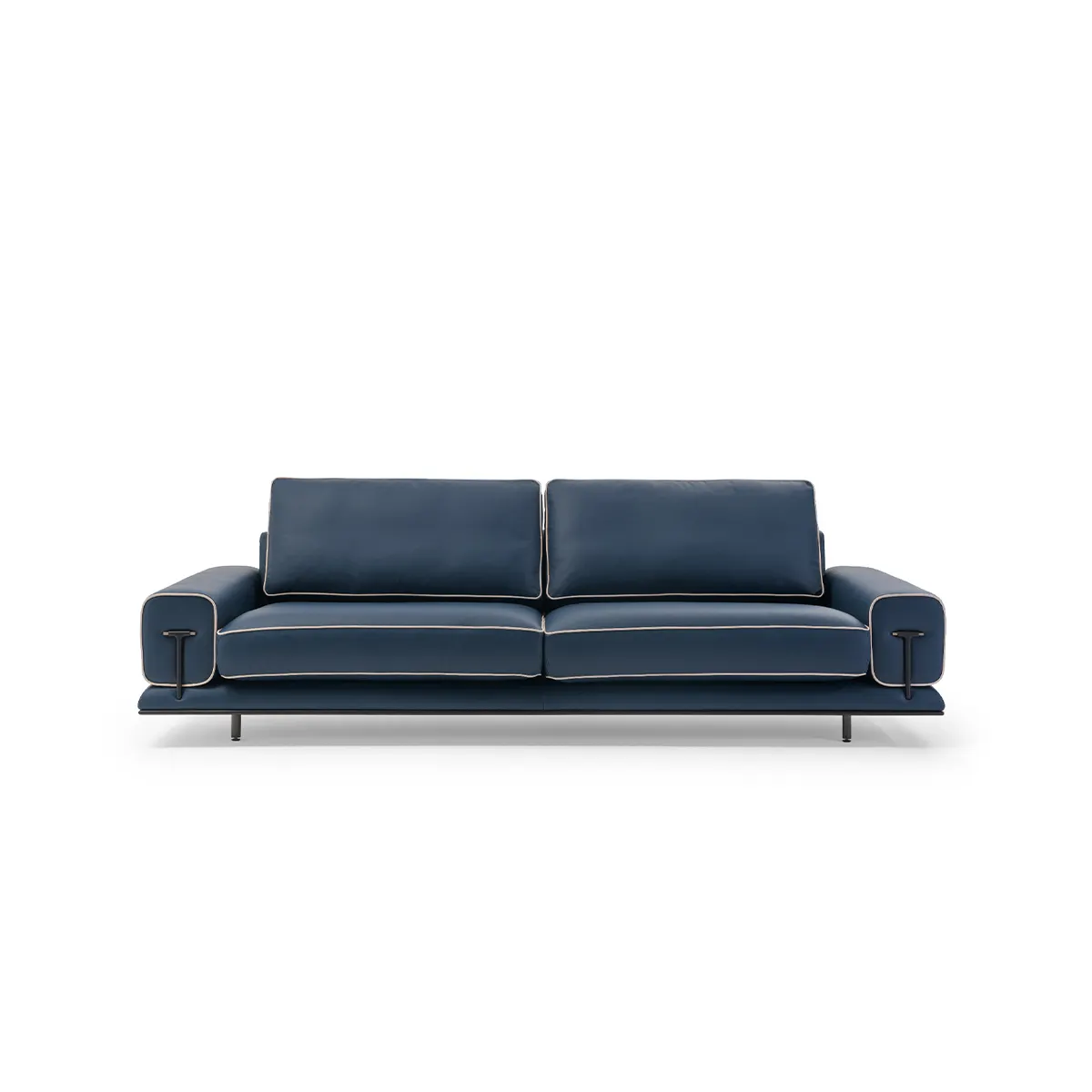 Premium mobiliário personalizado para moradias e casas de luxo mobiliário azul marinho couro sofá sofás da sala