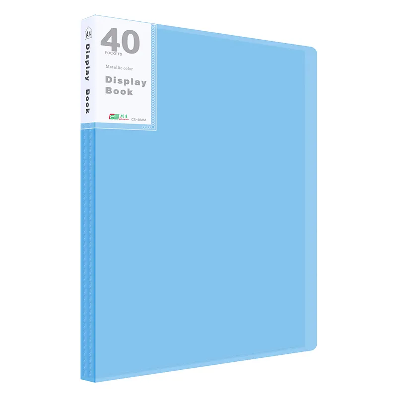 دفتر عرض شفاف مقاس A4 حامي للصفائح الشفافة مجلد PP حجم a4 80 مجلد المستندات واضح مجلد ملفات الجيب واضح