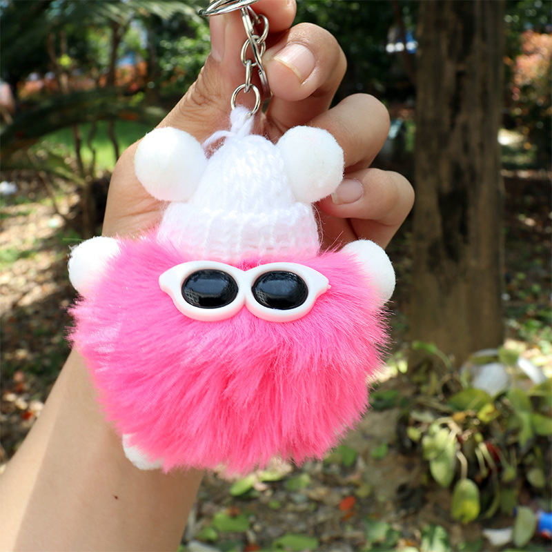 F * peluche imitation laine briquettes-rouge vif