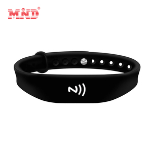 Großhandel wasserdicht URL RFID QR-Code Silikon Armband 13,56 MHz benutzer definierte NFC Armband - Product Image 2