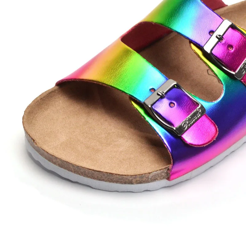 Fashion Ladies Sole Cork Slippers Women Beach Slides Shoes Summer Casual Sandals Slipper