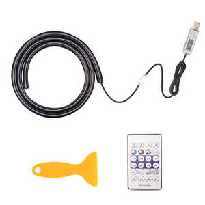 ไฟสร้างบรรยากาศในรถยนต์อเนกประสงค์ขนาด150ซม. พร้อมเอฟเฟกต์แสงผ่านแสง RGB LED USB ควบคุมระยะไกล - Product Image 1