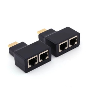 双RJ45 CAT5E CAT6 UTP局域网以太网HDMI扩展器中继器适配器，用于音频HDMI双 - Product Image 1