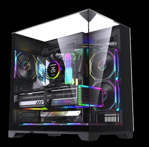 LOVINGCOOL Fábrica Custom Gaming Computer Cases and Towers Cpu Case Spcc Metal Vertical ATX Comput Desktop Cabinet Glass PC - Product Image 4