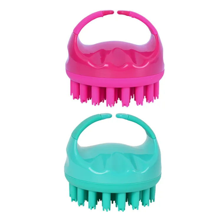 Promoção preço personalizado de silicone, forma de aranha dentes de plástico handheld couro cabeludo massageador para descanso de cabelo