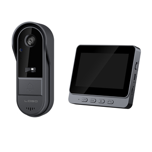 אין אינטרנט אלחוטי זיווג 1080p בלילה ראייה מצלמת פעמון דלת וידאו עם 4.3in מקלט דיגיטלי 4.3in עבור אינטרקום טלפון