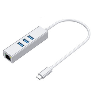 USB-C USB 3,1 tipo C, Hub DE 3 puertos con Gigabyte, adaptador de red LAN Ethernet - Product Image 3