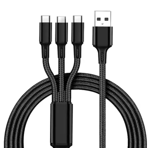 ユニバーサル多機能卸売耐久性データ3 in 1 USB急速充電ケーブル携帯電話/Type-C/Android用充電コード - Product Image 4
