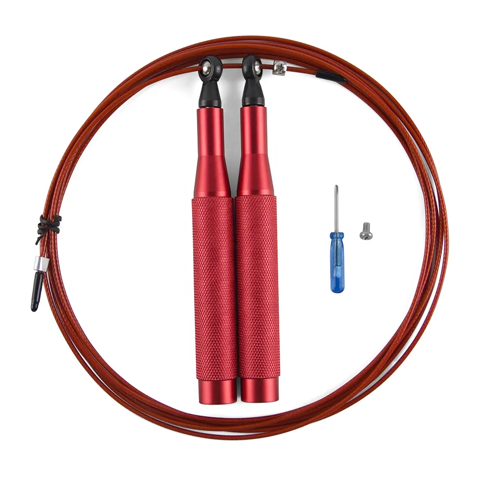 Verstelbare Staaldraad Aluminium Speed Jump Rope Voor Springen Mma Sport Fitness Apparatuur Groothandel