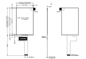 Open zelle Mipi zu HDM-I nach monochrome lcd TFT 6 inch 2K monochrome lcd display - Product Image 4