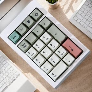 LMK21 Mini Number Pad 21 Teclas 3 Modo Bluetooth-Compatible 5,0/2,4 GHz/Aleación de aluminio con cable RGB retroiluminado para Win/Mac
