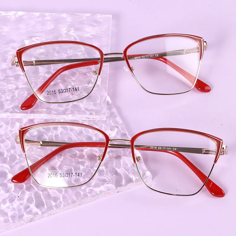 2023 Newest Women Men Spectacle Prescription Cat Eye Metal Frames Optical Glasses Best Price Fashionable Optical Frames