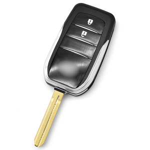 Çilingir tedarikçiler popüler tarzı t-oyota modifiye flip 2 düğmeler anahtar kabuk TOY43 keyway logo ile - Product Image 2