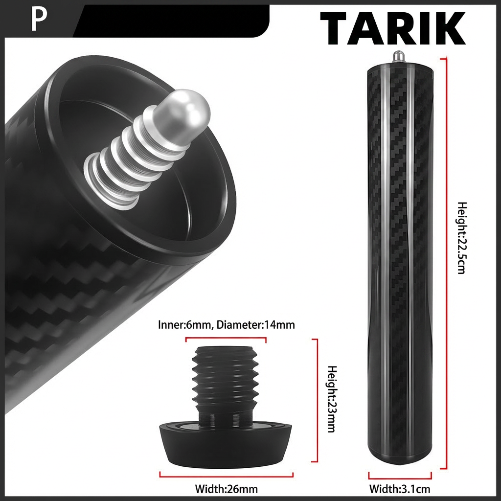 Black Carbon fiber-TARIK Cue Extension