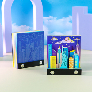 Paper Crafts Dropshipping <strong>Custom</strong> 3D Memo Pads Sticky Notes City Building <strong>Block</strong> <strong>Notepad</strong> Luxury Customize Logo Novelty Gift Items - Product Image 4