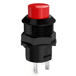 SPST Latching Type Push Button <strong>Switch</strong> AC 250V/<strong>1.5A</strong> 125V/3A Red Cap Metal Electronic Structure IP65 Level Off/ON - Product Image 1