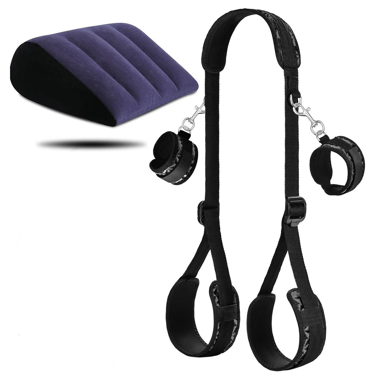 Leg strap pillow-leather black