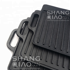 Pre-seasoned Rectangular Grill Griddle Set for Kitchen <strong>Baking</strong> Projects Cast Iron Griddle - Product Image 4
