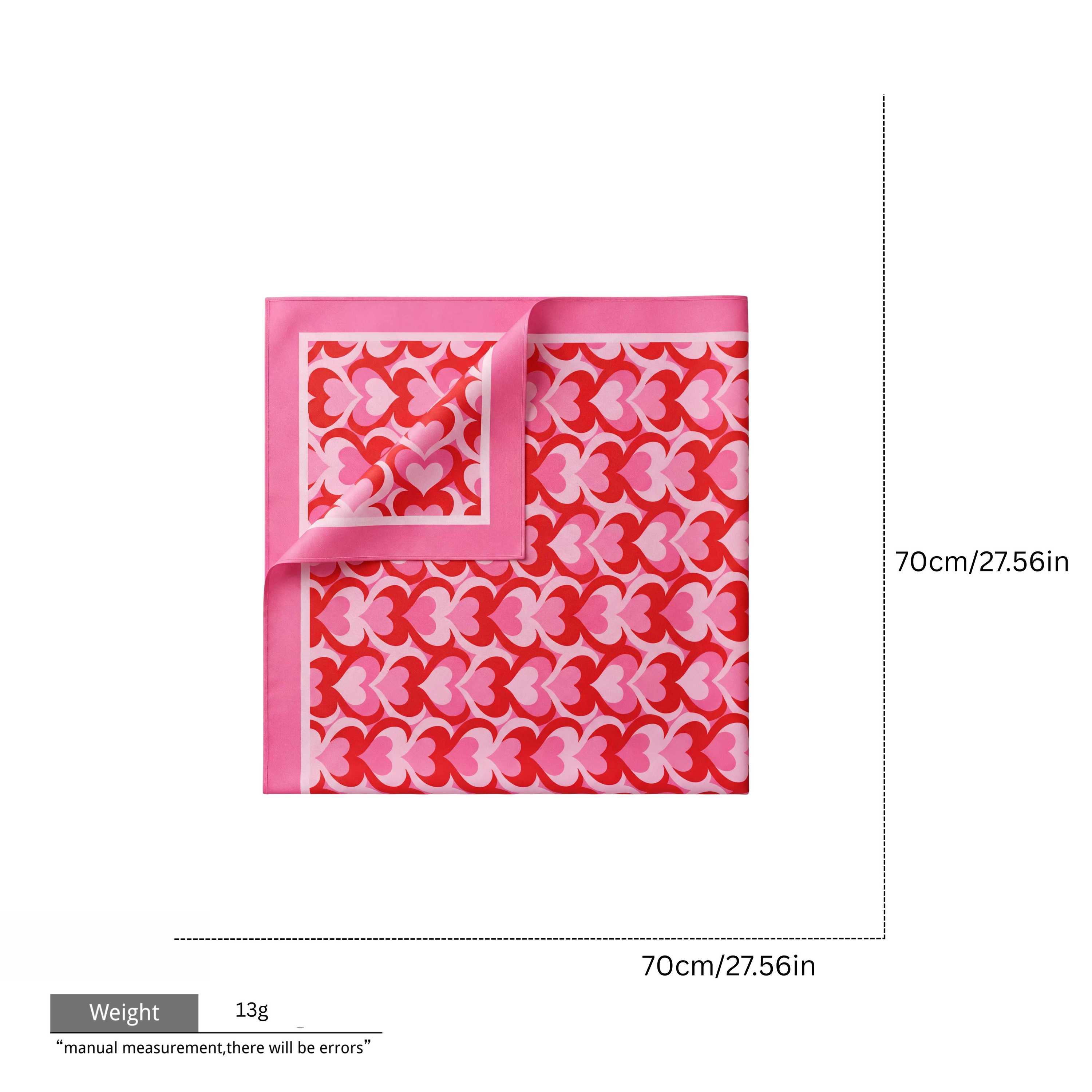 Bandana écharpe coeur rose