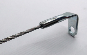 Güvenlik kullanımı için 90 derece bükme terminali galvanizli tel halat kablosu bükülmüş göz terminali montaj kablosu - Product Image 5