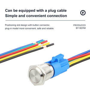 <strong>Button</strong> <strong>Switch</strong> With <strong>Indicator</strong> Light 12/16/19/22MM Self-locking and Self-resetting Metal <strong>Push</strong> <strong>Button</strong> <strong>Switch</strong> - Product Image 4