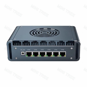 כוח נמוך מאוורר מיני מחשב שולחני 12gen n100 ddr5 6 * i226 2.5g lan חומת אש נתב פיירוול