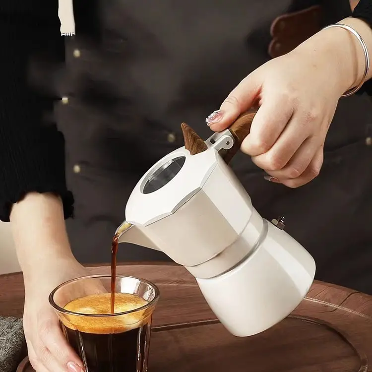 Set da caffè e tè manuale in alluminio tazza Espresso caffè Espresso Moka Pot Kahve piano cottura italiano caffettiera Moka