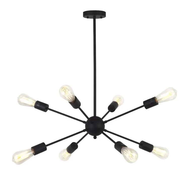 12 lights black metal indoor lighting decorative pendant lamps lighting dining room living room modern chandeliers