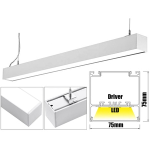 Dimmable Commercial Profile Indoor LED Linear <strong>Light</strong> Chandelier Surface Mounted Trunking <strong>Light</strong> With 75mm Width Profile - Product Image 2