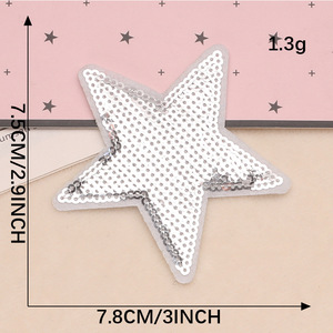 热卖定制小星星图案金线亮片刺绣贴片，带出厂价格 - Product Image 6