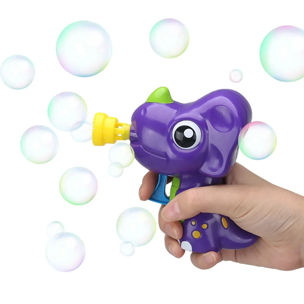 Animal Shape Design Dinosaur Bubble Gun Toy For Kids Dip And Blow Bubble Blower Set For Party Activity Soap Bubble Toy