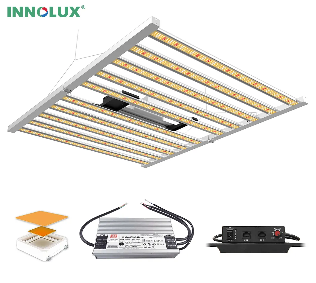 INNOLUX-Barra de luz Samsung plegable, luces LED regulables de espectro completo, para crecimiento de plantas, 600W, 800W y 1000W