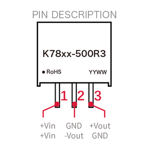 Hi-Link <strong>DC</strong>-<strong>DC</strong> Non Isolated Power Module with ultra Wide Voltage <strong>Input</strong> 24V to 3.3V Regulated <strong>Single</strong> <strong>Output</strong> K7803-500R3 - Product Image 6
